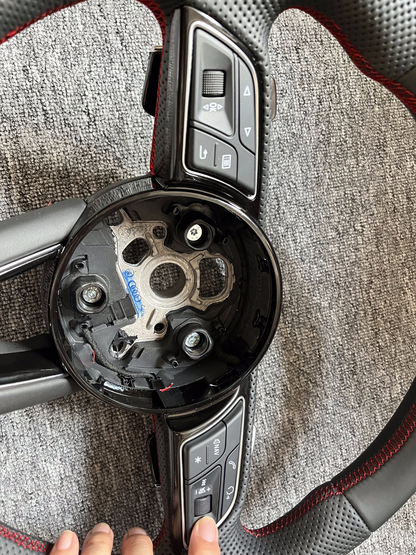 Custom Flat Bottom Steering Wheel Full Leather for S3 S4 S5 B9/8V/8Y Standard Buttons Paddle Shifts included